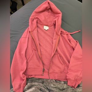 Cropped zip up hoodie